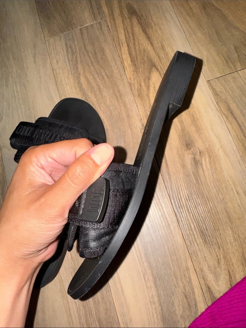 Black Christian Dior Slide Sandals
